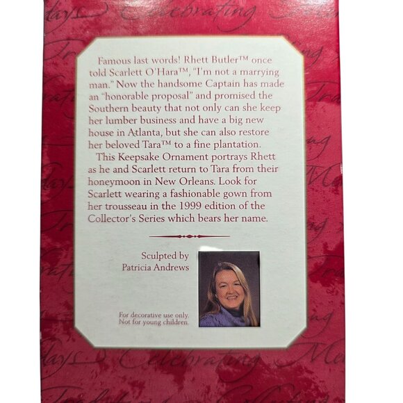 Hallmark Keepsake Ornament Rhett Butler Gone With The Wind 1999 christmas - Picture 5 of 5